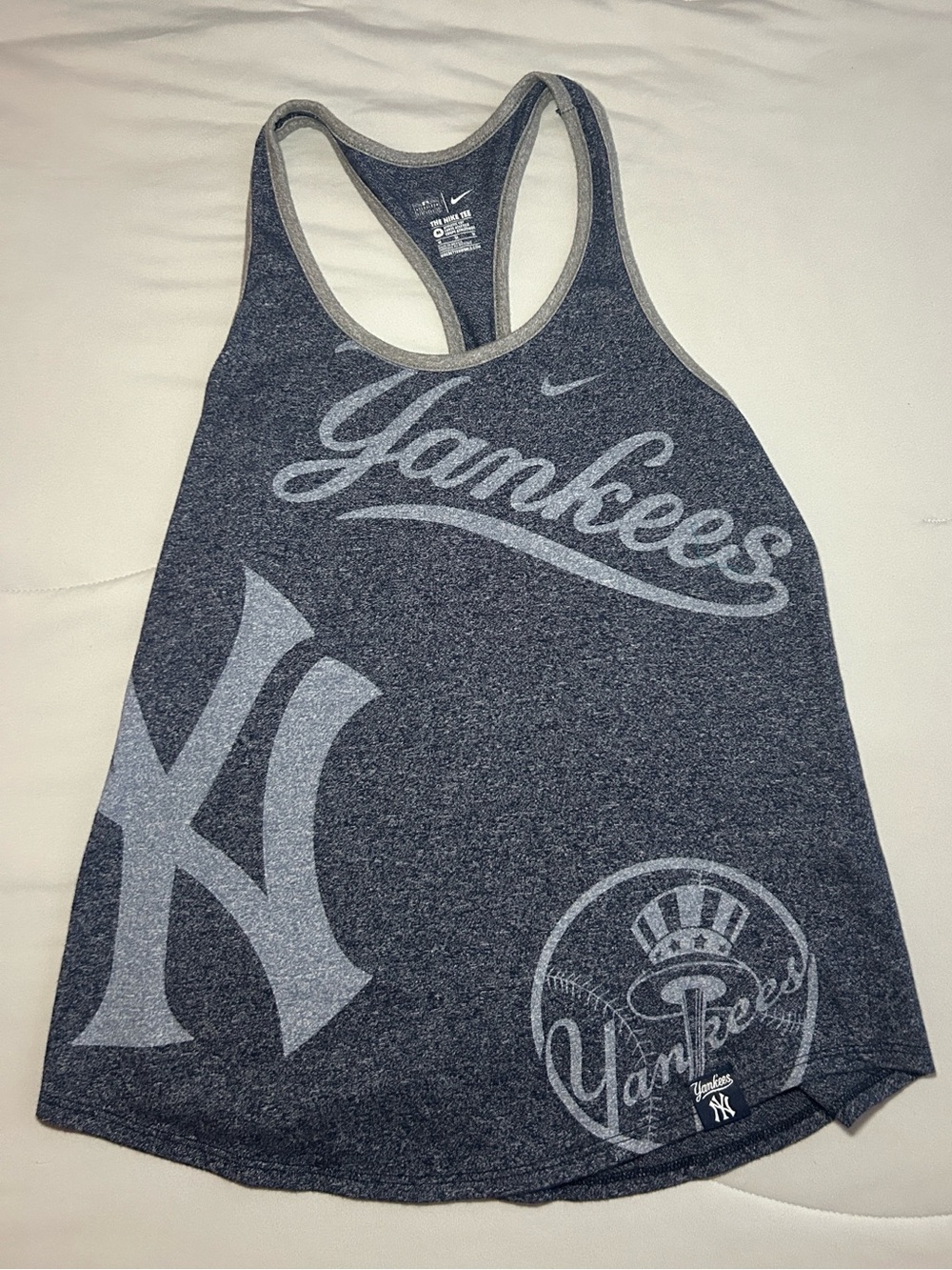 Nike Yankees Racerback Tank - Heathered Blue